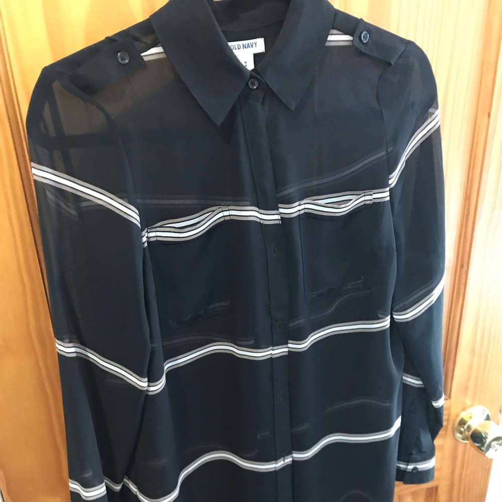 Knee length shear blouse